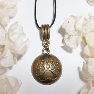 Bronze Bear Claw Necklace Unisex Southwestern 6552